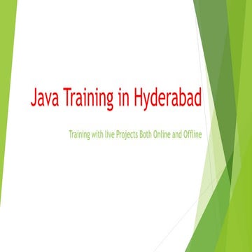 Java Training in Hyderabad | PPT