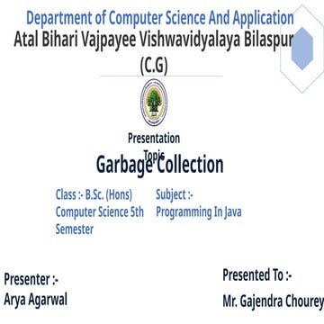 Garbage collection | PPTX