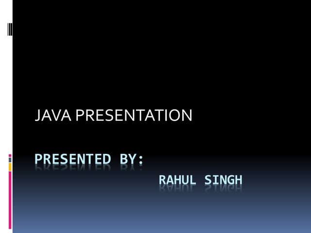 Java presentation | PPTX