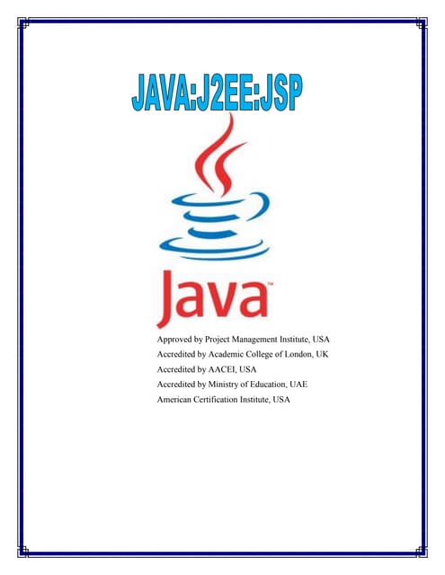Java programing  brochure
