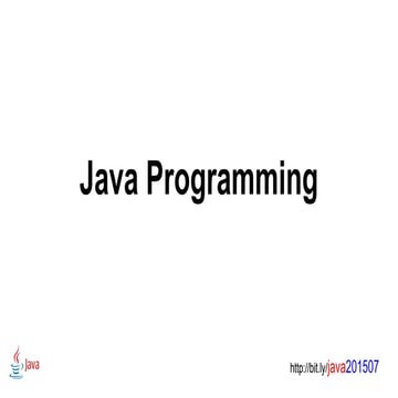 Java programming language | PPT