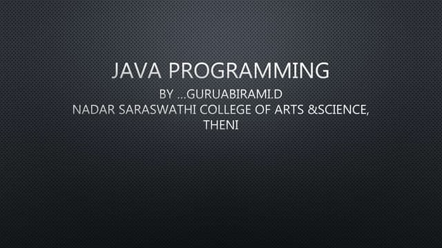 Java programming