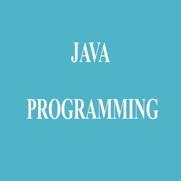 JAVA PROGRAMMING-Unit I - Final PPT.pptx