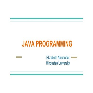 Java Programming | PPT