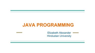 Java Programming
