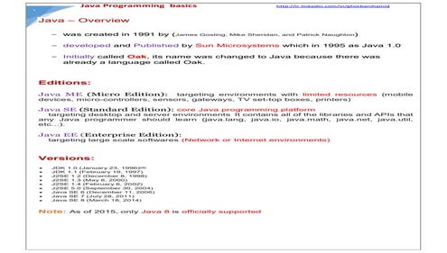 Java programming basics