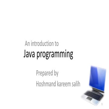 An introduction to java programming | PPT
