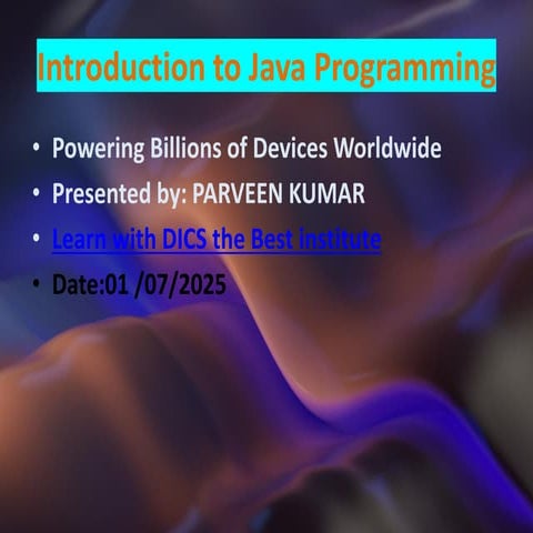 Java_Programming_Presentation 01.pdf java | PDF