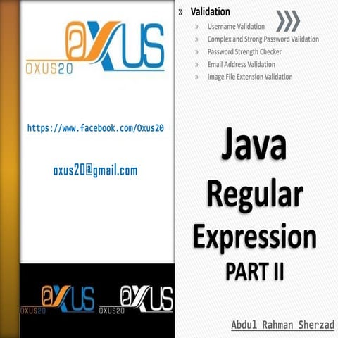 Java Regular Expression PART II | PPT