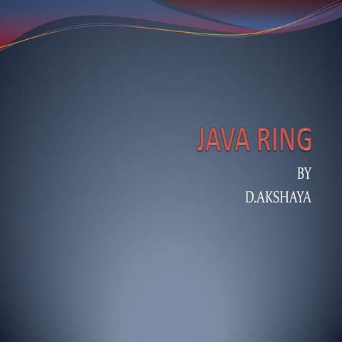 Java ring | PPT