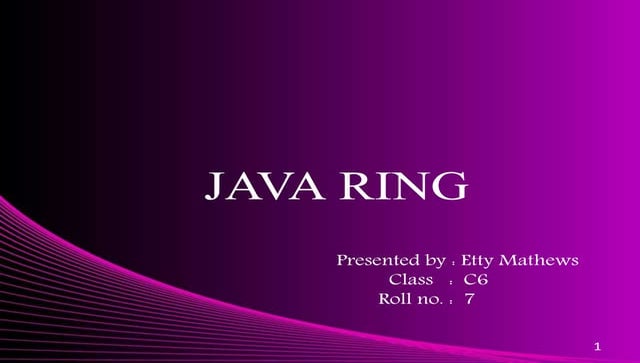Java ring | PPT