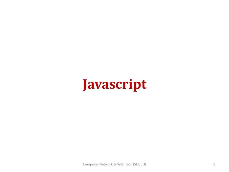 Javascript 1