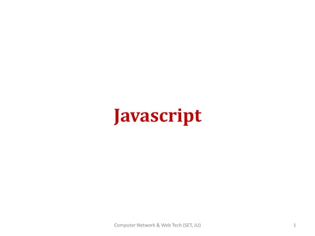 Javascript 1