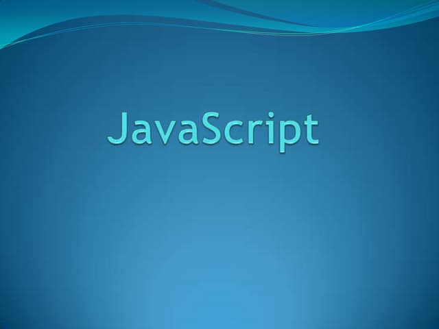 JavaScript | PPT