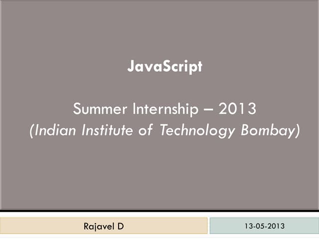 Javascript | PPT