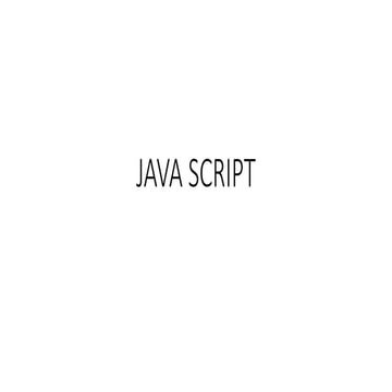 Java script | PPT