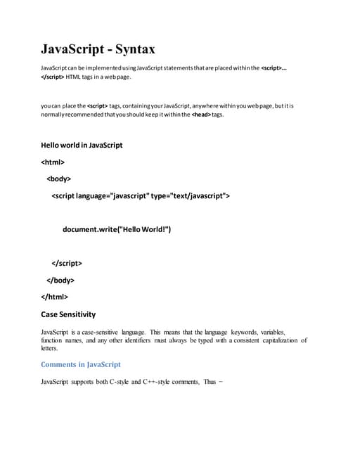 Java script