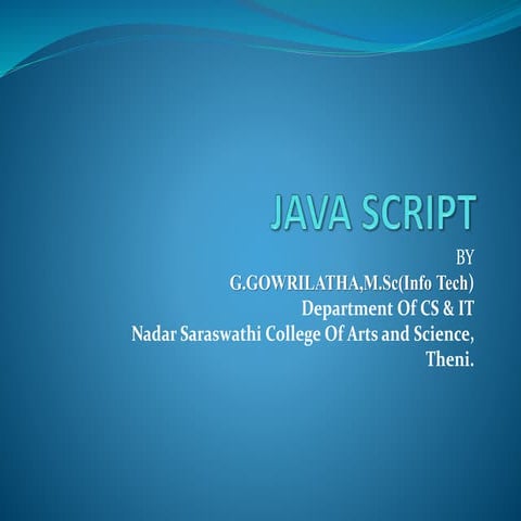 Java script | PPT