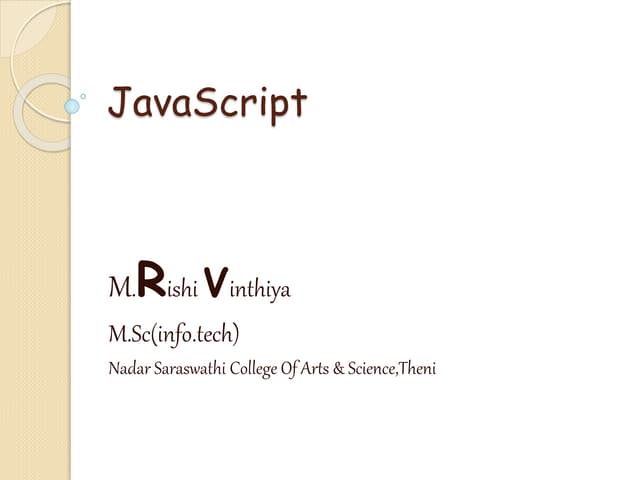 Java script | PPT