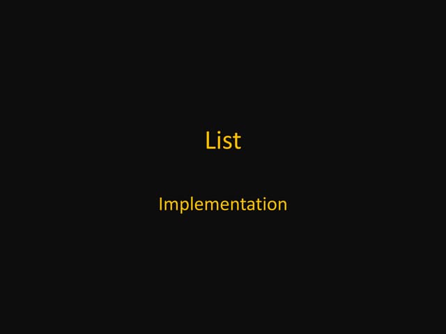 Javascript - ADT -  List - Implementation