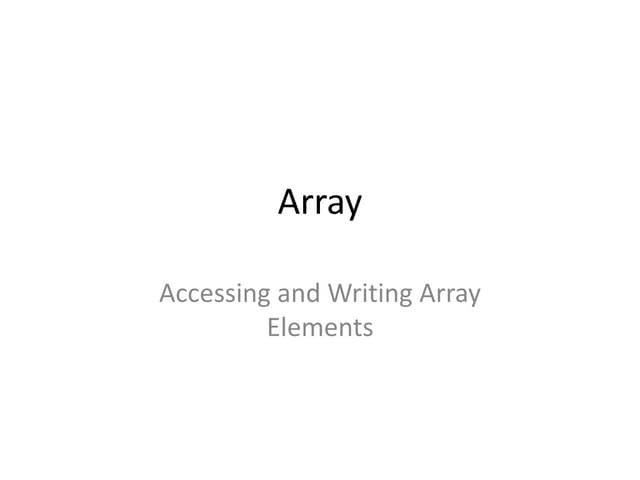 Javascript - Array - Writing