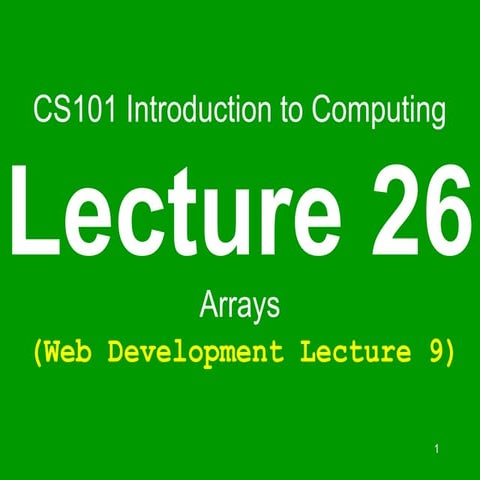 javascript arrays in details for udergaduate studenets .ppt