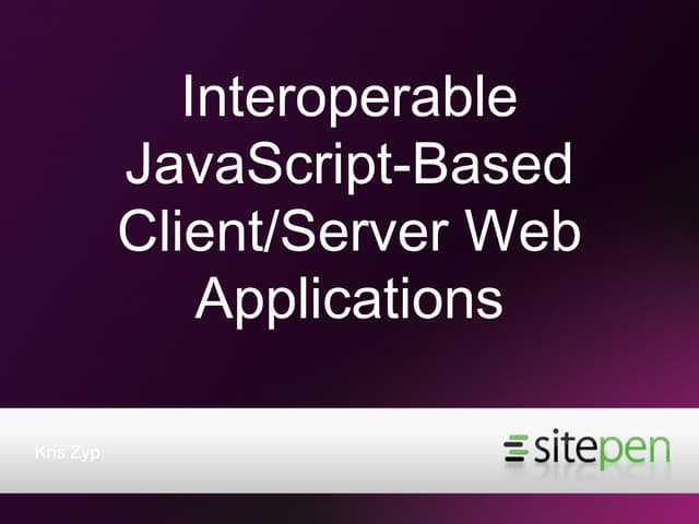 Java Script Based Client Server Webapps 2