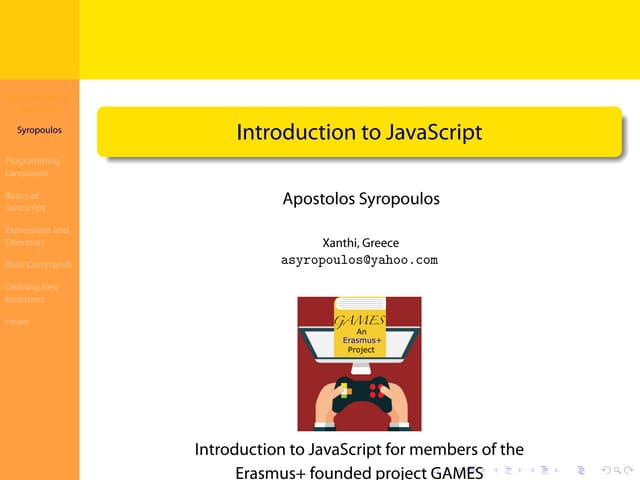 Introduction to JavaScript | PPT