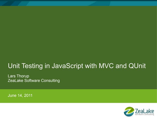 Unit Testing in JavaScript with MVC and QUnit