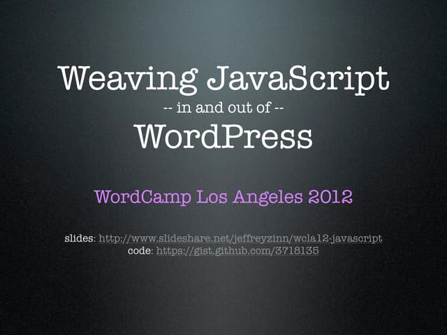 WCLA12 JavaScript
