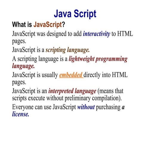 JavaScript - Part-1 | PPT | Free Download
