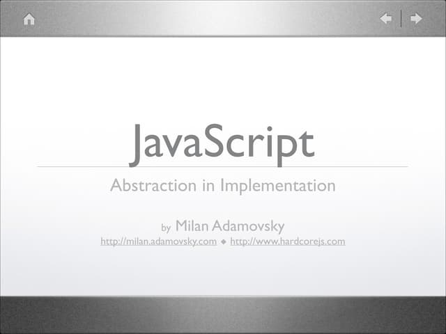 JavaScript Abstraction