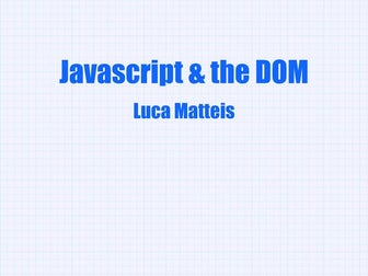 Javascript and DOM