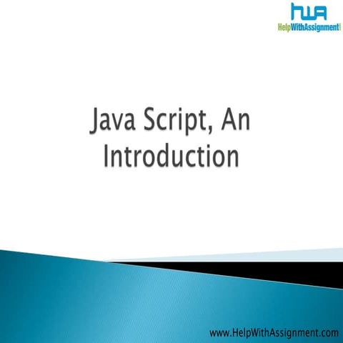 Java script an introduction | PPT