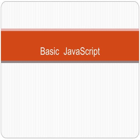 Java script basic | PPT