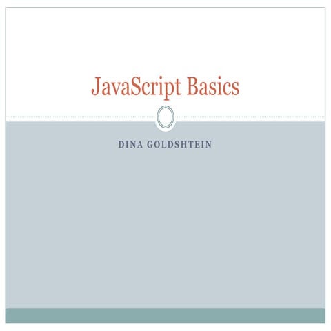 JavaScript Basics | PPT