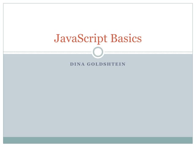 JavaScript Basics