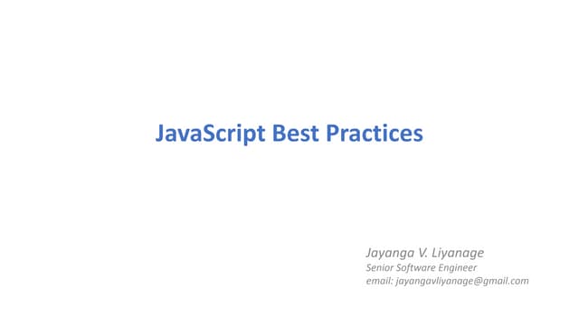 Javascript best practices