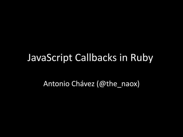 Java script callbacks in ruby