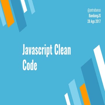 Javascript Clean Code | PDF | Programming Languages | Computing