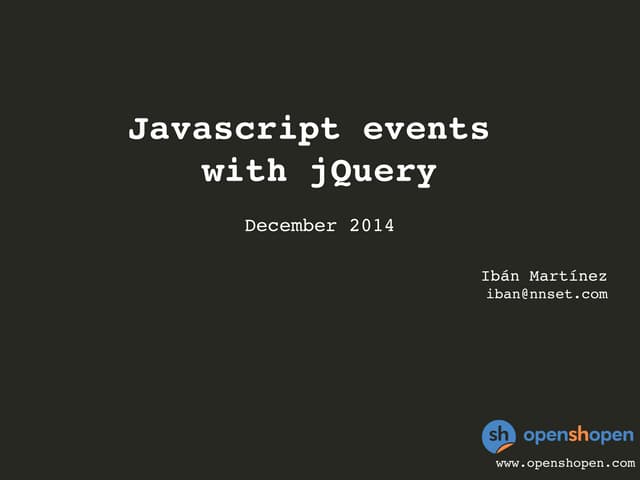 Event handling using jQuery