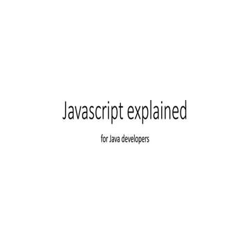 Javascript explained | PPT