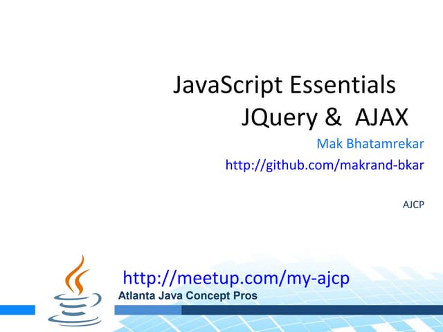 JavaScript JQUERY AJAX | PPT