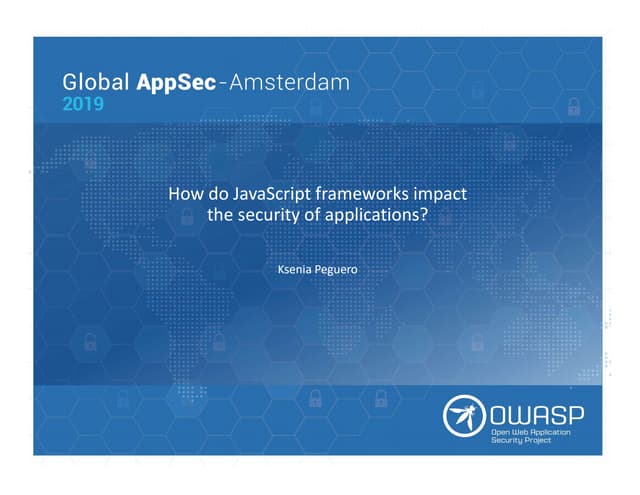 How do JavaScript frameworks impact the security of applications?
