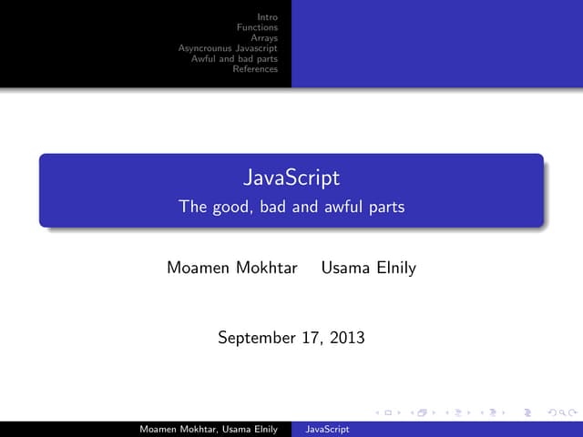 Java script good_bad_awful | PDF | Programming Languages | Computing