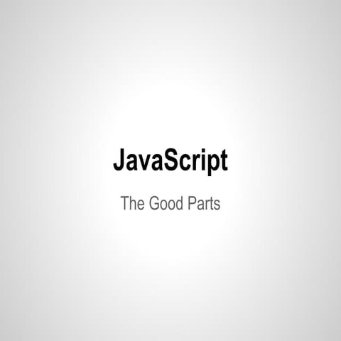 JavaScript: The Good Parts | PDF