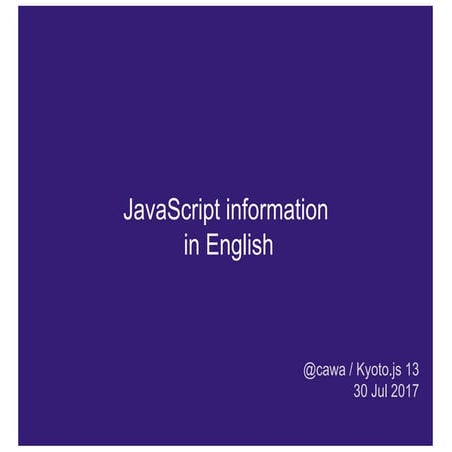 Java script info in english
