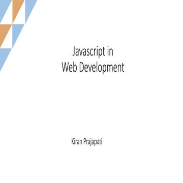 Javascript in Web development | PPT
