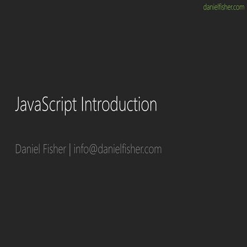 2015 JavaScript introduction | PPT