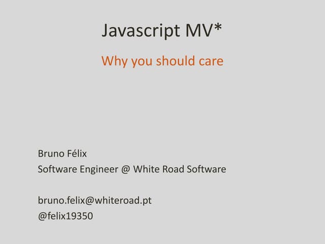 Javascript mvc